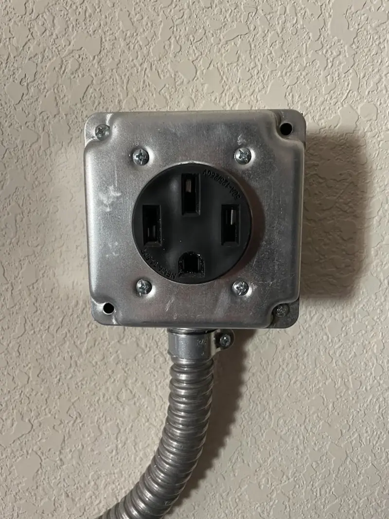 NEMA 14-50 outlet installed for Electrical Panel Upgrade in Cottonwood